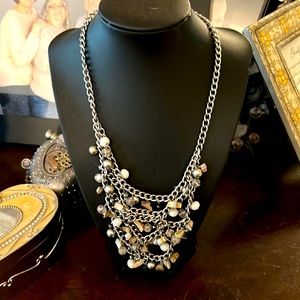Bib style statement necklace